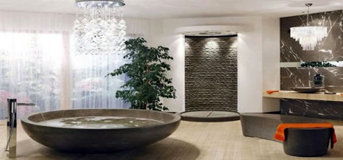 natural stone bathroom