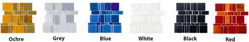 recycled glass mosaic tiles