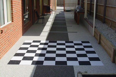 chessboard paving overlay