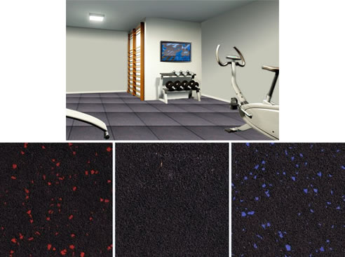 recycled rubber gym flooring