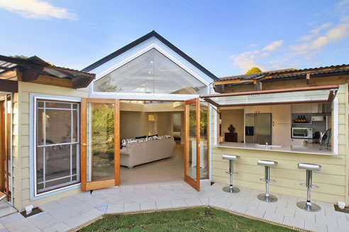 landscaped tiled verandah