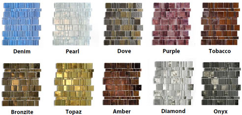 glass mosaic tile colours