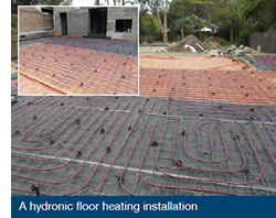 hydronic heating installation