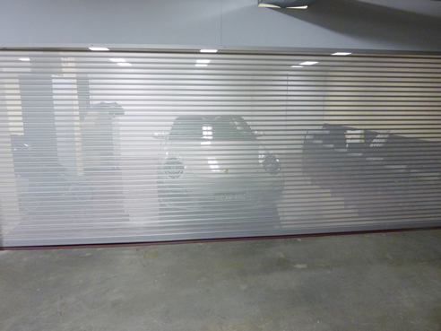 see through garage roller door