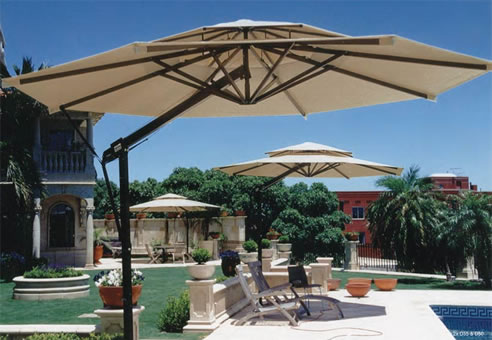 cantilevered shade umbrellas