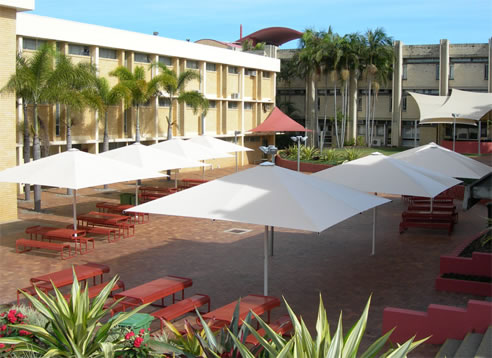 umbrellas at st josephs nudgee college