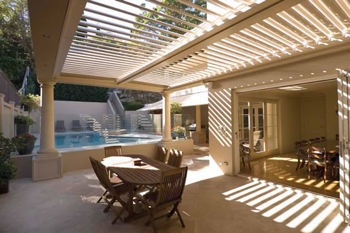 louvred pergola roof