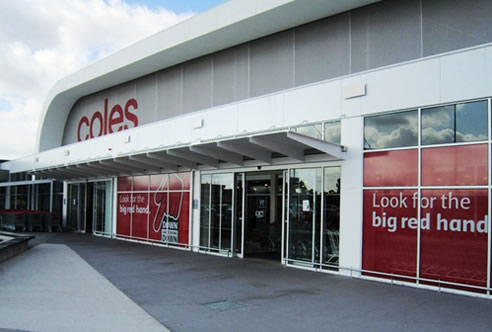coles new automatic doors