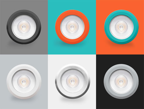 coloured fascias for d900+ led downlight