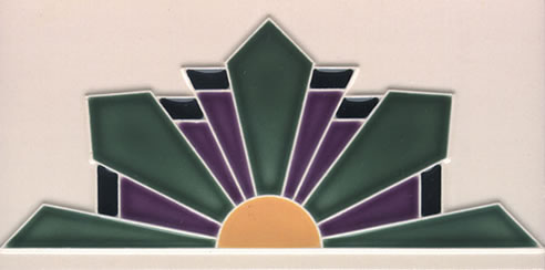 art deco border tile