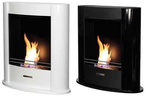 black and white convection fireplaces