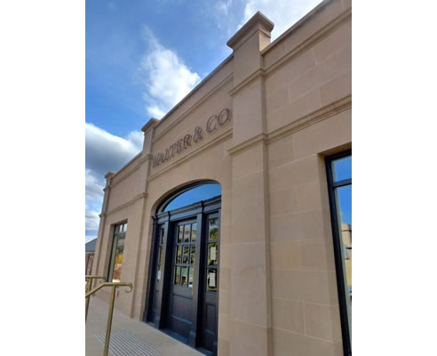 sandstone clad precast concrete structure
