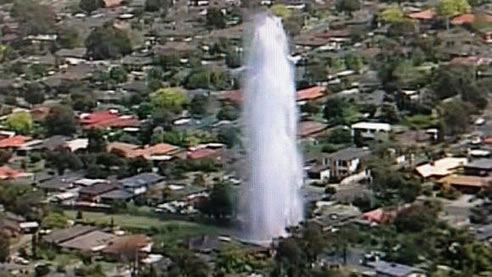 burst water pipe