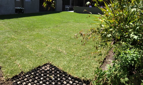 grass stabilised and supported with turfpave