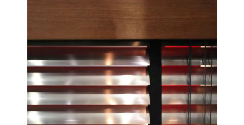 aluminium and timber venetian blind