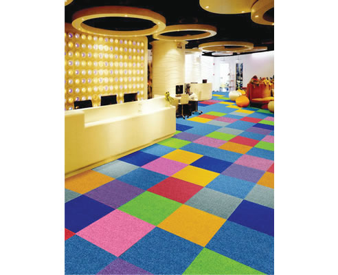 colourful carpet tile floor