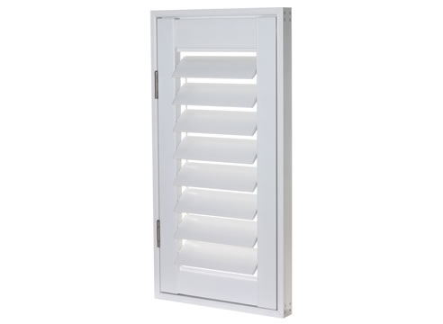 white aluminium shutter
