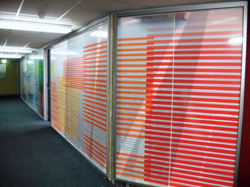 glass partition window decorative film