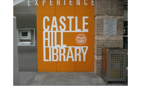 castle hill library signage