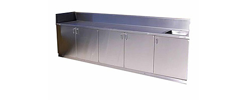 stainless steel commercial bench