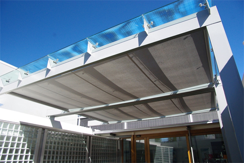 retractable roof shading awnings
