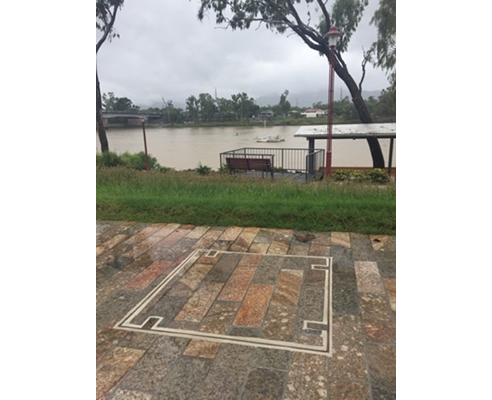 polymer concrete pit with brass edged cover