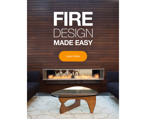 Environmentally friendly fireplaces with EcoSmart Fire
