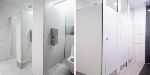 Washroom cubicle manufacture from Flush Partitions