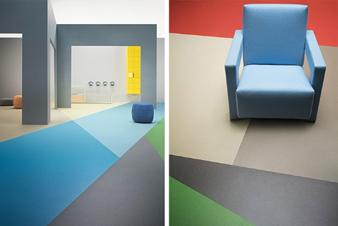 Colourful linoleum Flooring