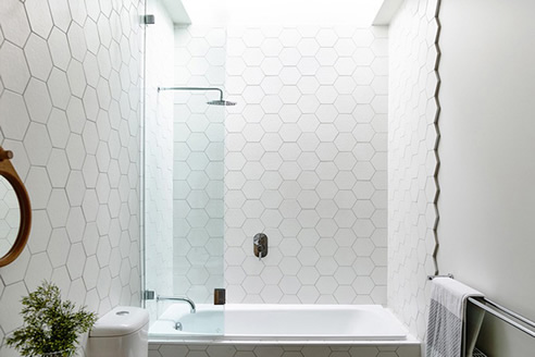 hexagon porcelain bathroom tiles