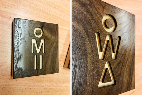 Wooden signage from Architectural Signs