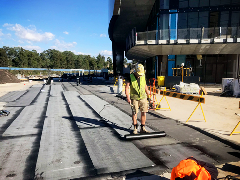 Podium waterproofing from Bayset