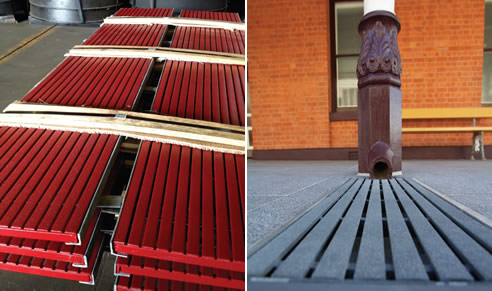 red heelproof grates