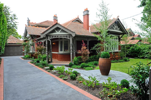 Edwardian house landcaping front garden