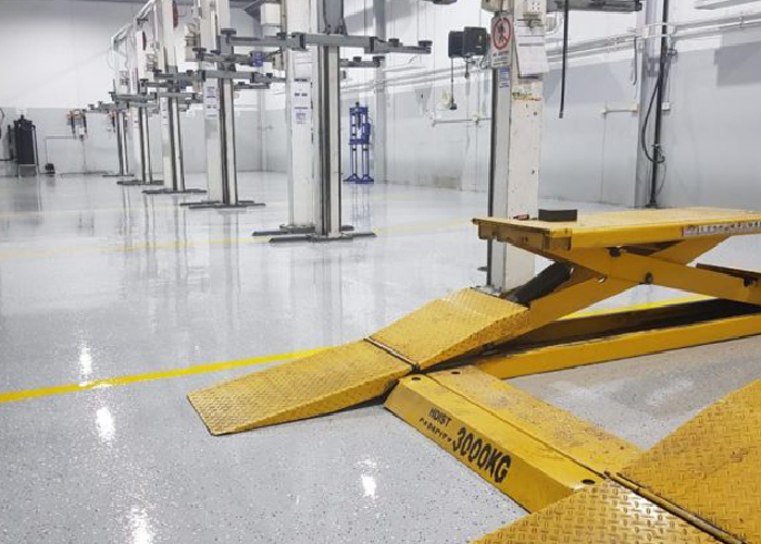 Epoxy Floor for Automotive Workshops by Concrete Surface Coatings