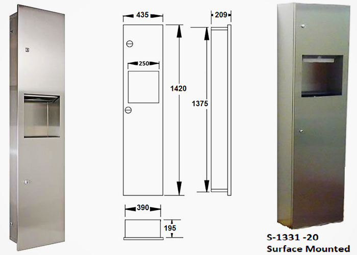 Surface Mounted Paper Towel and Waste Units from Star Washroom