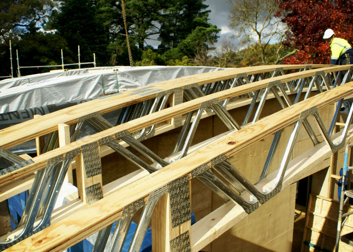 Trusses for Curved Timber Roof Prefabrication by MiTek