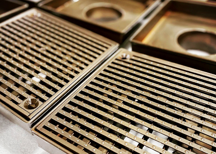 Brass Plated Stainless Steel Grates from Astor Metal Finishes