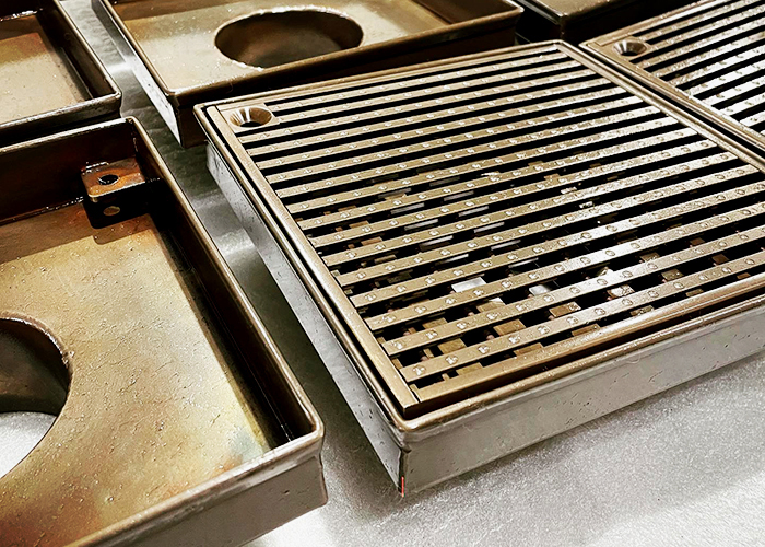 Brass Plated Stainless Steel Grates from Astor Metal Finishes