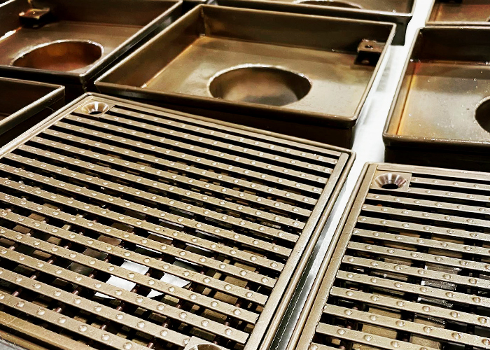 Brass Plated Stainless Steel Grates from Astor Metal Finishes