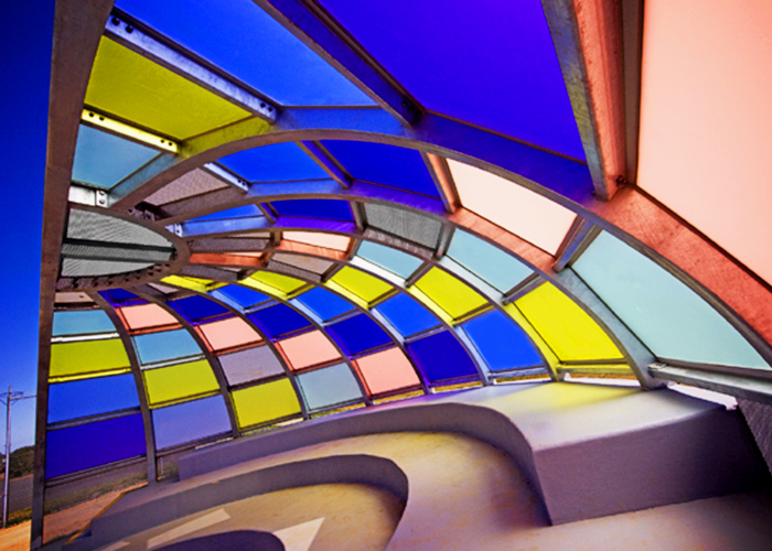 Coloured Acrylic Sheets for Amphitheatre by Mitchell Group