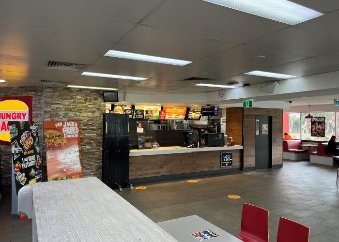 Crowd Control Barriers Secure Fast Food Kiosks and Reception Counters by Australian Trellis Door Company