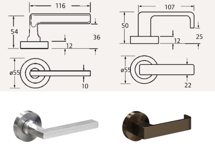 Legge Alpha Lever for Office Fit-Outs by Allegion