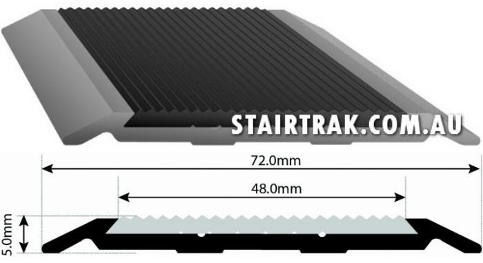 synthetic rubber compound stair nosing from CarpetCare