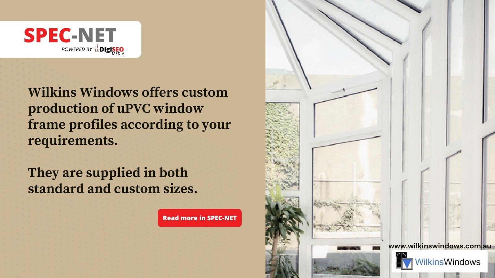 uPVC Window Profile Sizes by Wilkins Windows