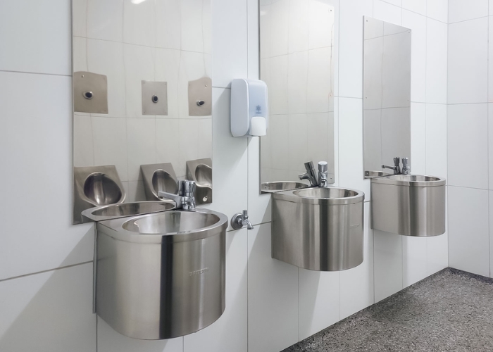 Vandal Resistant Hand Basins for Public Toilets by Britex