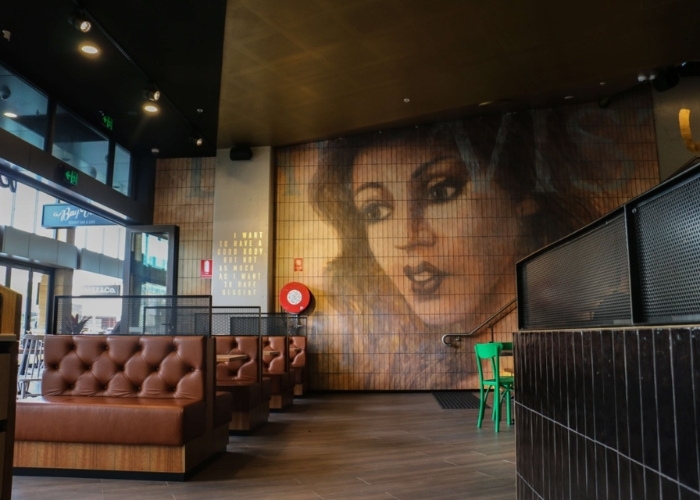 Face Wall Murals for Restaurants by Di Emme