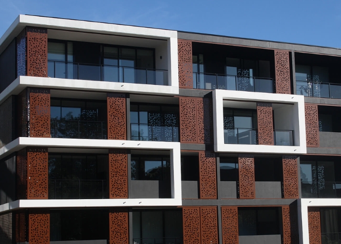 Laser Cut Screens for Apartment Balconies by Maxim Louvres