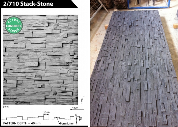 Stacked Stone Concrete Form Liner by Reckli