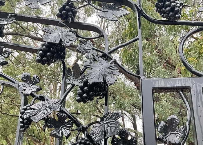 Wrought Iron Grapes for Winery Gate by AWIS